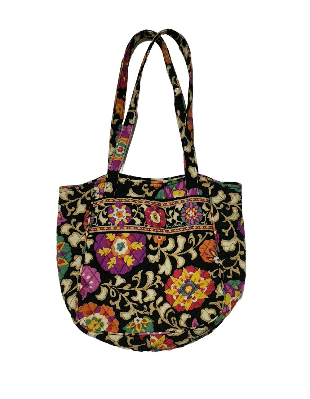 Vera Bradley Suzani Tote Bag Quilted Floral Multicolor Large Shoulder Handbag